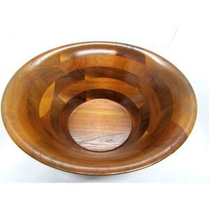 Vintage Solid American Walnut Wood Bowl Fitzhugh